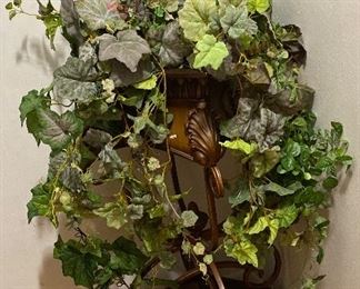 Oversized Plant Stand with Silk Ivy Plant
