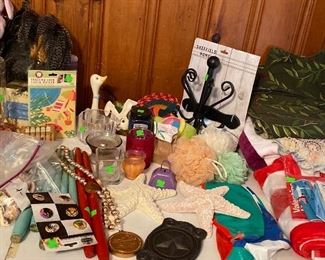 Assorted Household Items, Wooden Spool, Shuttles