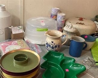 Retro Stackable Snack & Glass Plates, Serving Candy Dishes, Assorted Pottery, Vintage Cake Plate, Juicer