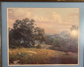 Framed Double Signed Dalhart Windberg Print Hill Country
