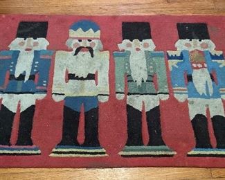 Woven Door Rug Wooden Nutcrackers