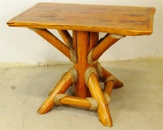 Rope Bound Wooden Table