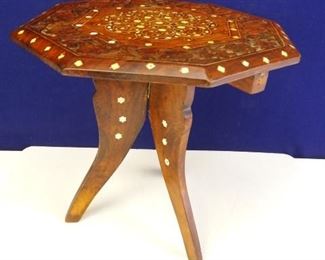 Small, Decorative Octagonal Table Planter Stand