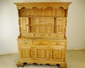 Wooden 2Piece Hutch Cabinet