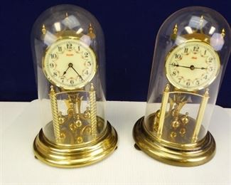 Glass Domed Mantel Clocks