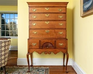 Two-Part American Maple Highboy