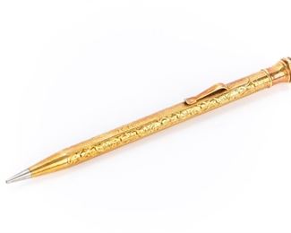 Wahl Eversharp Vintage 18K Solid Gold Mechanical Pencil With Mono