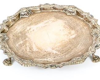 English George II Sterling Silver Salver, London, 1759-60