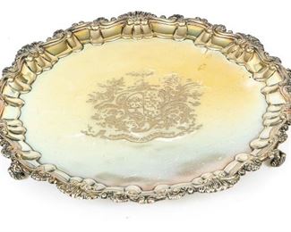 English Later Georgian Sterling Silver Salver, London, 1816-17