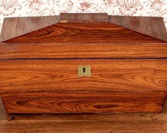 English Rosewood Tea Caddy