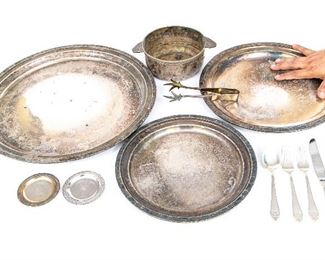 A Group Lot Of The Waldolf Astoria Hotel Silver Plate