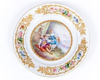 Antique Sevres Porcelain Plate