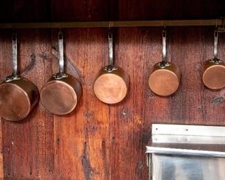 5 Pieces French Etablissements Allez Freres Paris Cookware - LOT# 1