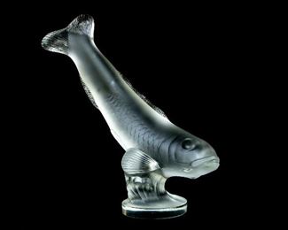 Vintage Sevres Crystal Fish Sculpture