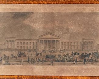 English Engraving "The New General Post Office London" 1849