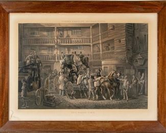 Antique Engraving J. Harris Titled "The Olden Time" After C.C. Henderson