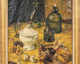 Jean Rigaud (French, 1912 – 1999) Oil On Canvas Still Life - Tagged # 117640)