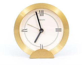Tiffany & Co. Brass Quartz Clock
