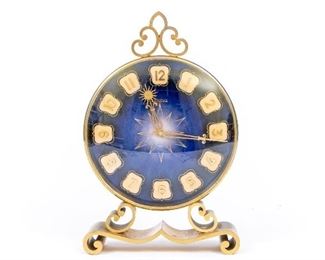 Vintage Benrus Wind Up Brass Mantle Clock