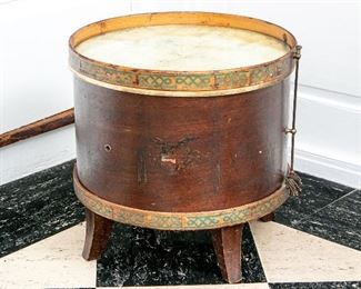 Vintage Drum Form Side Table