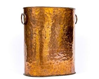 Vintage Di Martino Handcraft Hammered Copper Wastepaper Pail