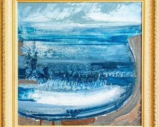 Emile Marze (French, 1930-2009) Impressionist Seascape