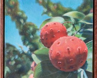 Niamh Butler (American, 20th-21st Century) Egg Tempera Academy Berries