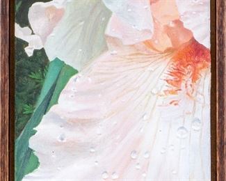 Niamh Butler (American, 20th-21st Century) Egg Tempera Floral Still