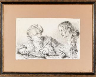 Austrian Drawing 1815, Titled Rich & Poor