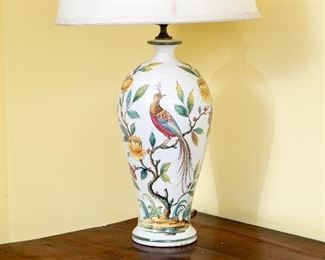 Vintage Italian Ceramic Table Lamp - No Shade