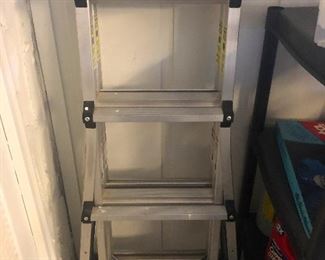 one of those cool ladders that can also be scaffolding, perfect for cleaning gutters and stuff you need this.