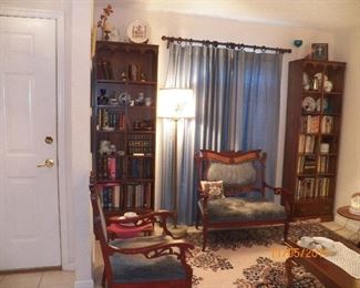 Victorian parlor set, nice book cases