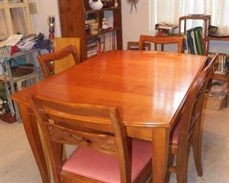 Maple dining table with 4 chairs