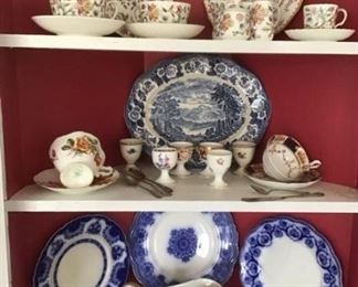 Selection flow blue, hadddon hall Minton and limoges
