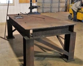 Weld table with Buffalo drill press
