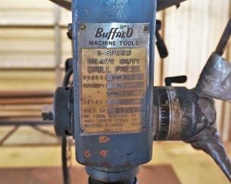 Weld table with Buffalo drill press