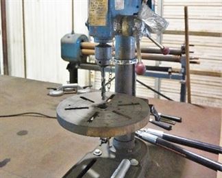 Weld table with Buffalo drill press