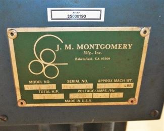 J.M. Montgomery plate bending roller