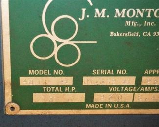 J.M. Montgomery plate bending roller