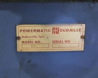 Powermatic model 87 - 20" bandsaw