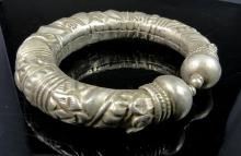 Antique Tibetan Silver Cuff Bracelet