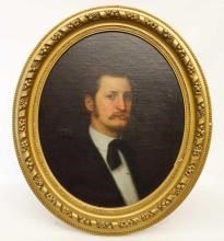 19th c. American School Portrait of a Gentleman, Charles Loring Elliott