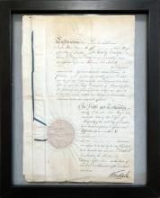 Affidavit Signed by the Lord Mayor of London Sir John Eamer, Knight,1802 Attaching a 1767 Marriage Certificate