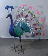 Large Museum Quality Hand Made Metal Peacock