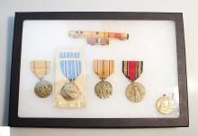 6Pcs WW2 Militaria SERVICE AND CAMPAIGN MEDALS RIBBON BAR c 1940s World War Service Stars Badge