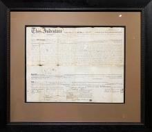 Antique American Indenture Conveying Land in Roaring Creek Township, Columbia Co., Penn,1848