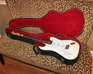 Vintage Fender Stratocaster electric guitar w/ case, whammy bar