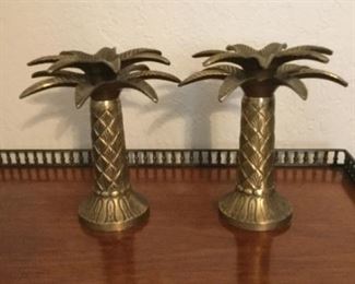 Brass Palm Tree Candleholders https://ctbids.com/#!/description/share/273044