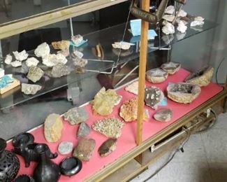 Large collection of collectible rocks and minerals
