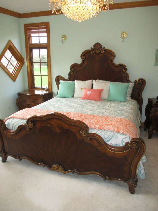 Ornate king size bed